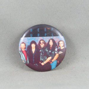 Vintage Band Pin - Deep Purple Band Picture - Celluloid Pin